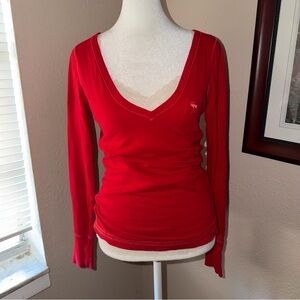 Vintage Y2K Abercrombie & Fitch 2000s V-Neck Long Sleeve Top